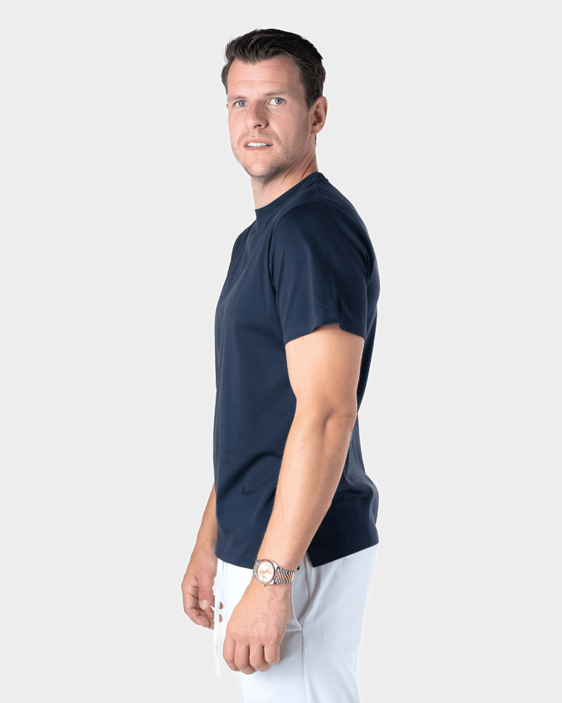 IBIZA - DONKERBLAUW SHINY T-SHIRT