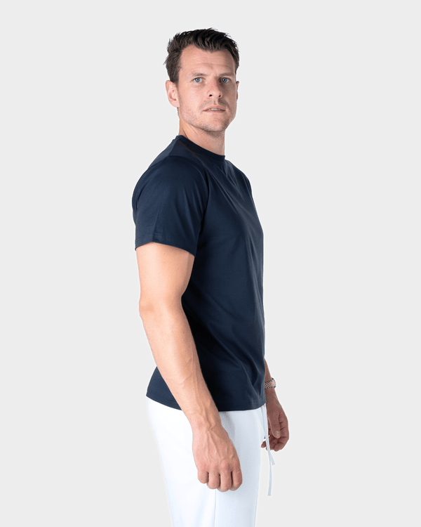 IBIZA - DONKERBLAUW SHINY T-SHIRT