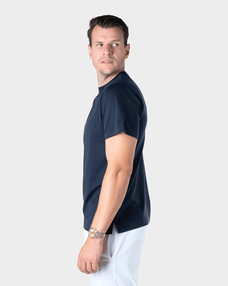 IBIZA - DONKERBLAUW SHINY T-SHIRT